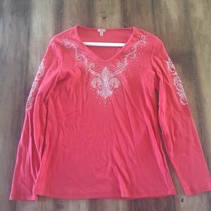 Jeweled long sleeve shirt