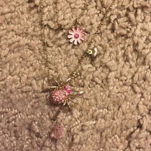Betsy Johnson Spider Necklace