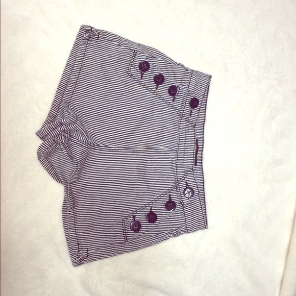 High waisted button shorts