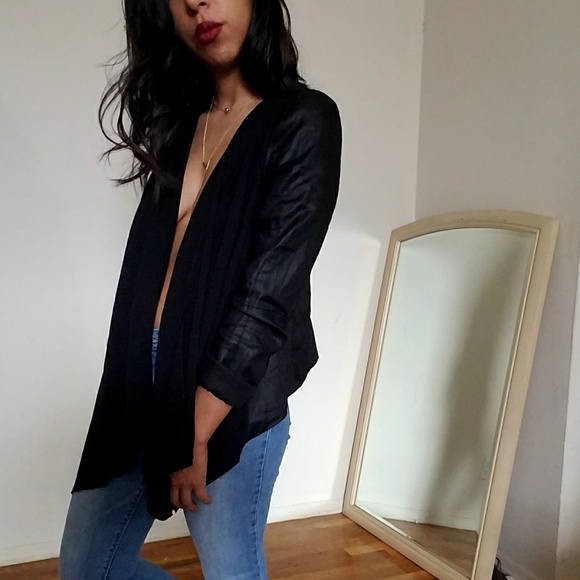 ❕SALE ONE RISKY BUSINESS OPEN DRAPE CARDIGAN - Picture 2 of 3