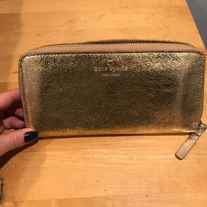 Kate spade gold wallet