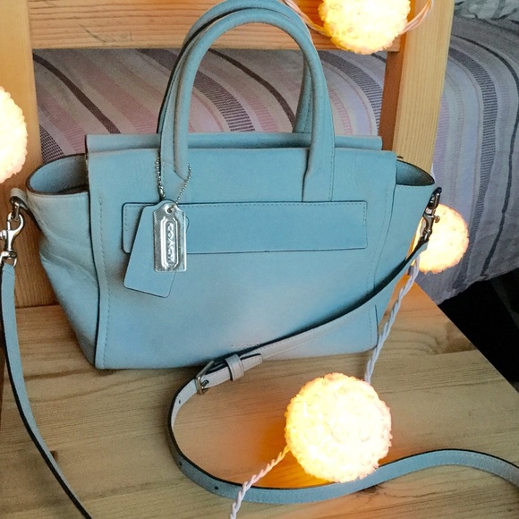 Baby blue Coach cross body/ mini bag