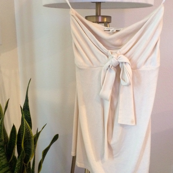 BR Soft knit strapless top with tie