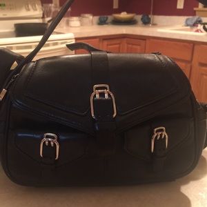 Black leather Cole Hana handbag, bag extra clean