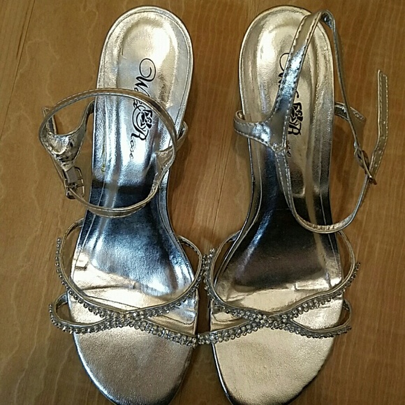 Silver Kitten Heels