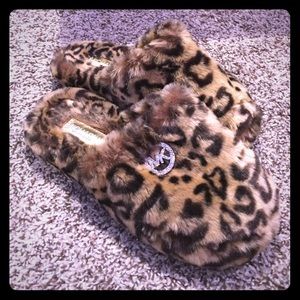Michael Kors leopard print slippers