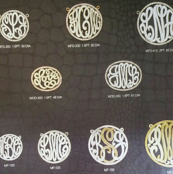 Sterling silver Monogram necklace - Picture 2 of 4