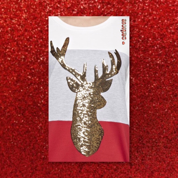1HR ONLY‼️1 LEFT🆕 Sequin Reindeer Color Block - Picture 4 of 4
