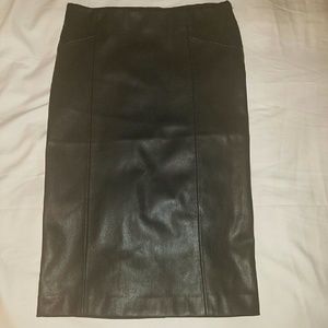 Faux Leather Pencil Skirt