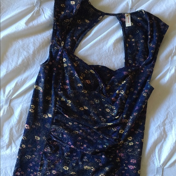 Free People Dresses & Skirts - Free People Ruched Floral Bodycon Dress