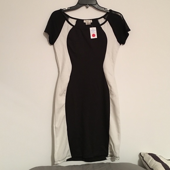 Black and White Bodycon Dress