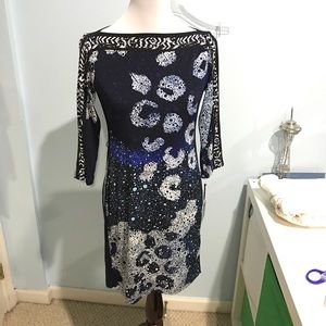 Chequer Blue & Black Dress