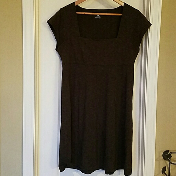 Horny Toad Knit Cap Sleeve Brown Dress - Picture 2 of 4