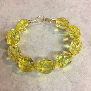 Yellow bead bracelet