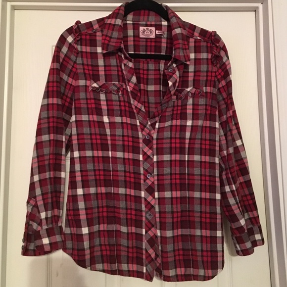 Juicy Couture plaid button up
