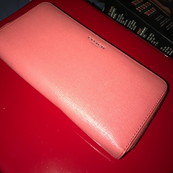 Coach peach wallet