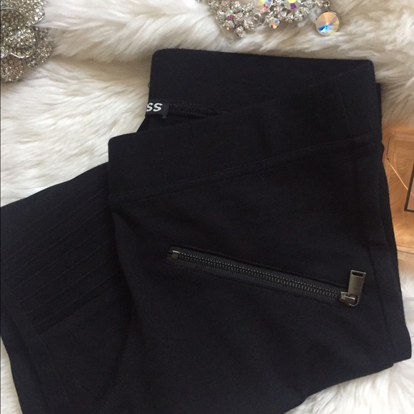 Express black moto leggings