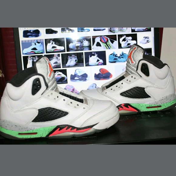 Air Jordan 5 green poison size 5y