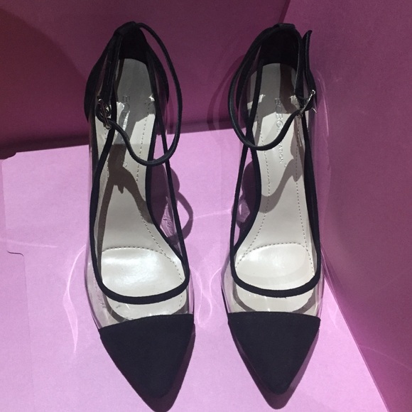bcbg clear heels
