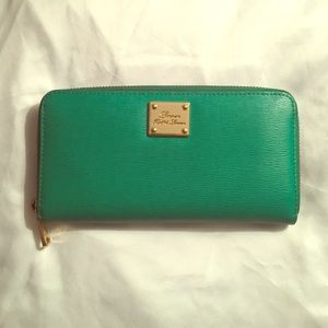 Ralph Lauren Genuine Leather Kelly Green Wallet