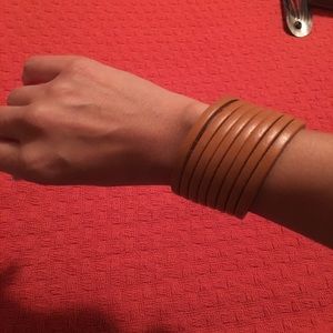 Nickel and Suede leather cuff