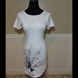 Splatter paint t shirt dress