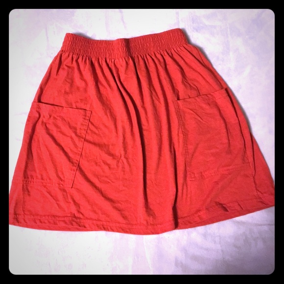 American Apparel Red Cotton Skirt