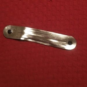 Silver slit cuff bracelet