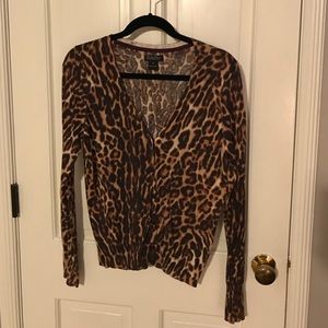 Lucky Brand Cheetah Print Cardigan