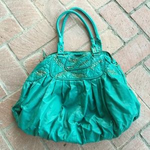 Large Shoulder Bag with Metal Detail