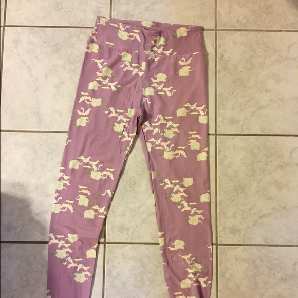 LuLaRoe Pants - LuLaRoe lavender animal leggings