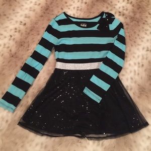 Blue and black striped dress/tunic