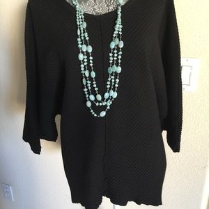 Black ribbed sweater