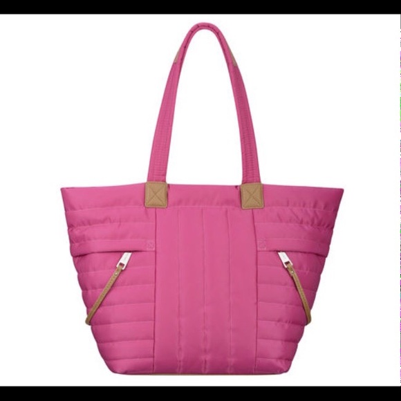 Orchid Truffle Zippered Nylon Tote