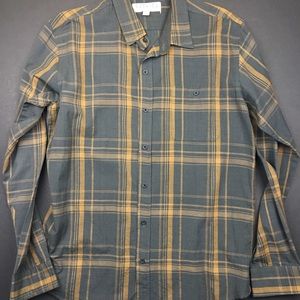 Ezekiel Shirts - Ezekiel Dark Grey and Yellow Plaid Button Up Ezekiel Shirts - Ezekiel Dark Grey and Yellow Plaid Button Up