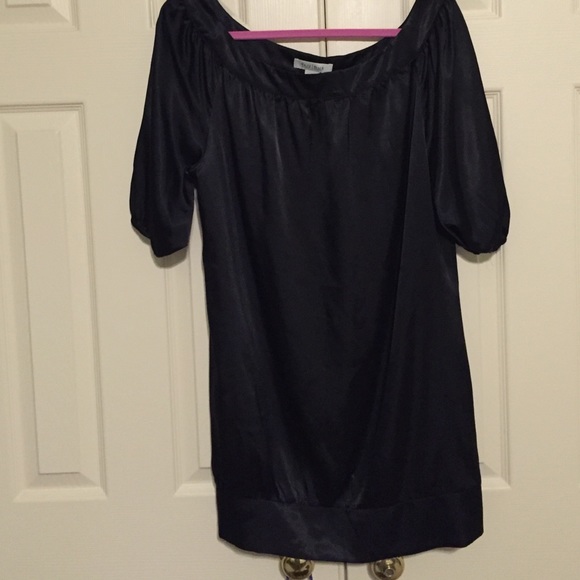 Black silk mini dress