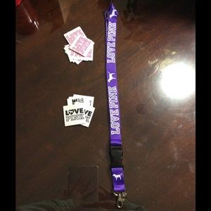 Victoria's Secret pink lanyard