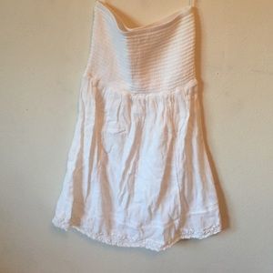 white strapless aerie dress