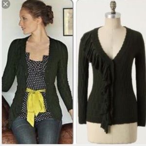 Anthropologie Yellow Bird set the course Cardi