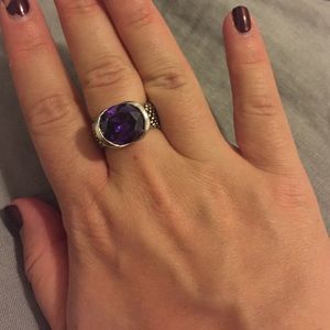Lia Sophia Purple Cocktail Ring, size 7