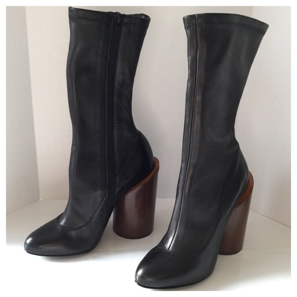 GIVENCHY STRETCH LEATHER BOOTS Sz 36 MSRP: $1395 - Picture 2 of 4