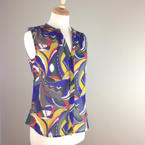 Banana Republic Art Deco Inspired Sheer Top