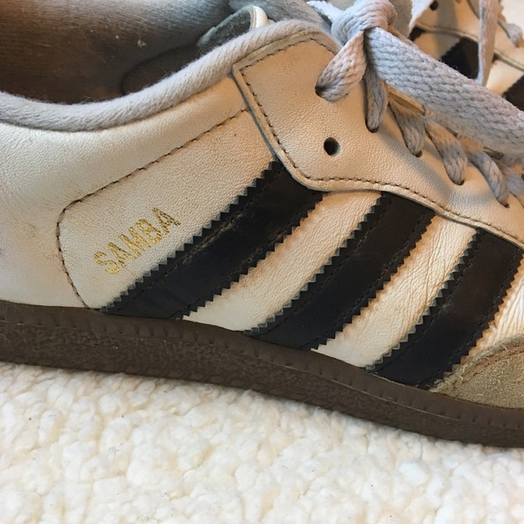 *Sold* White and Black Adidas Sambas - Picture 2 of 4