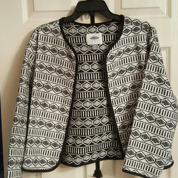 NWT Jacquard Open Front Jacket (L)