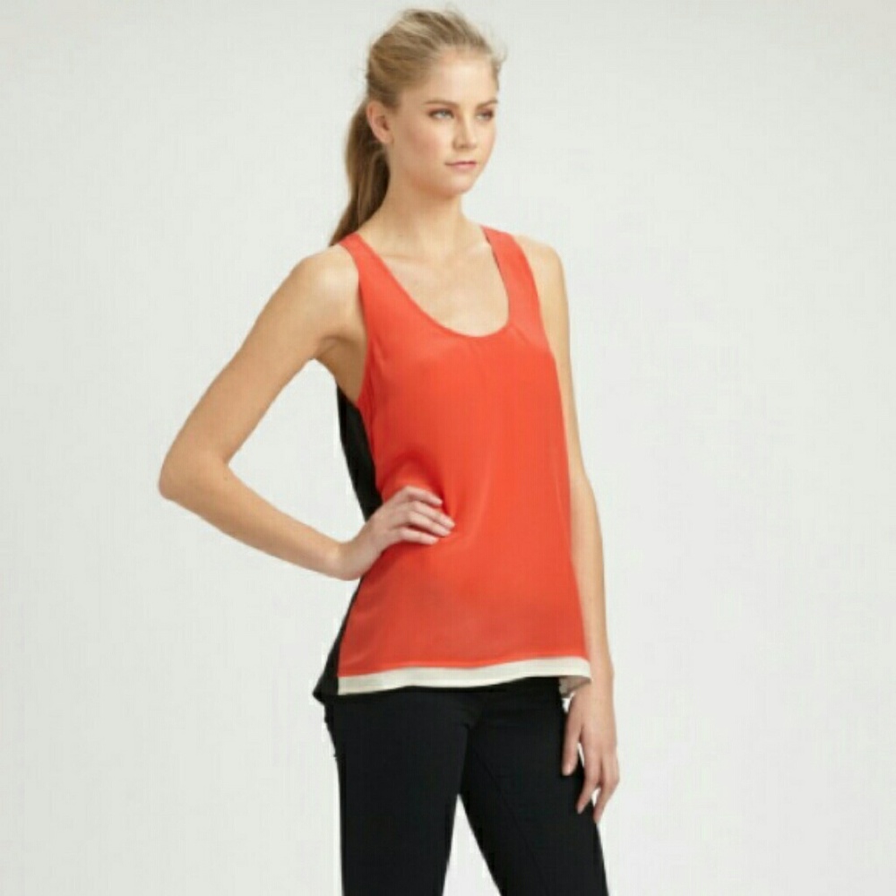 Joie Palla colorblock silk tank