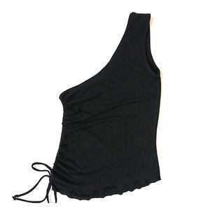 Black one shoulder top