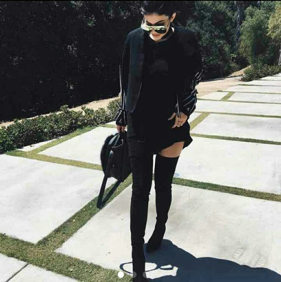 Kylie jenner over the knee high boot