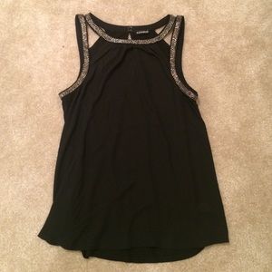 Black tank with silver trim