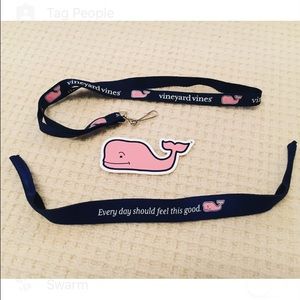 Vineyard vines sticker, lanyard and croakies