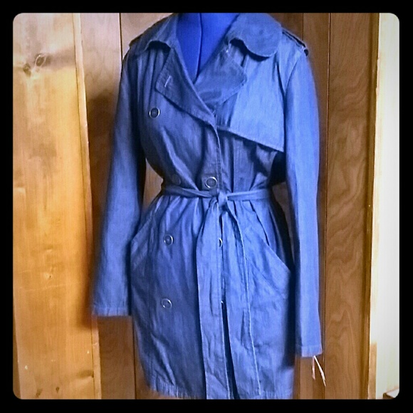 New York & Company denim Trench jacket
